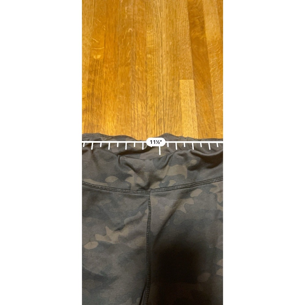Therapy Women Medium Black Gray Camo Mesh Panels Stretch Workout Yoga Leggings - Picture 4 of 6
